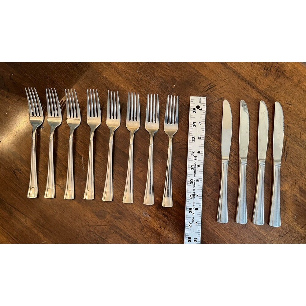 Cuisinart Flatware Cutlery Shiny Geo Patten 18 / 10 Stainless Dinnerware